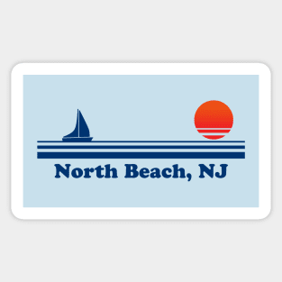 North Beach, NJ - Sailboat Sunrise Sticker